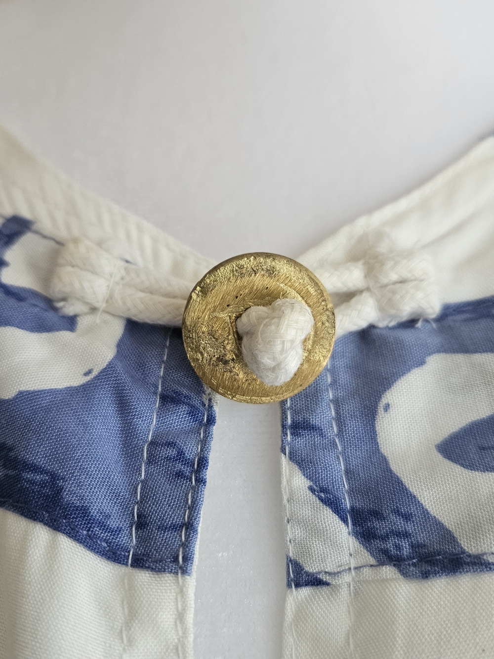 Nativewear Designs Vintage Crop Jacket L Rayon Blue White Avant Garde Boho - Picture 5 of 14